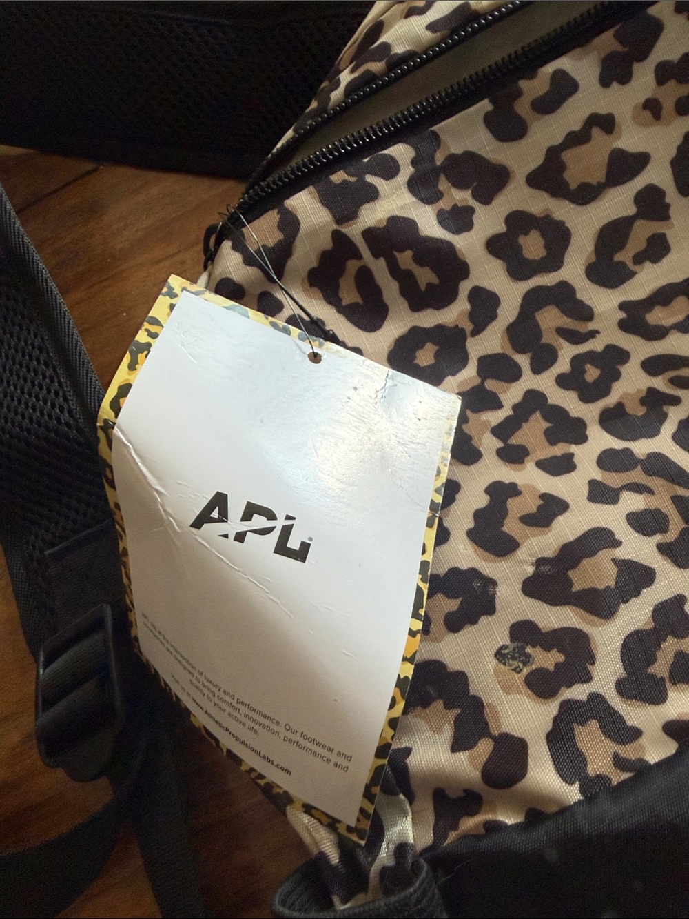 APL Leopard-Pattern and Black Backpack - Picture 2 of 3